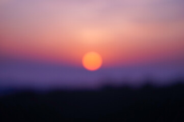 석양이 지는 하늘