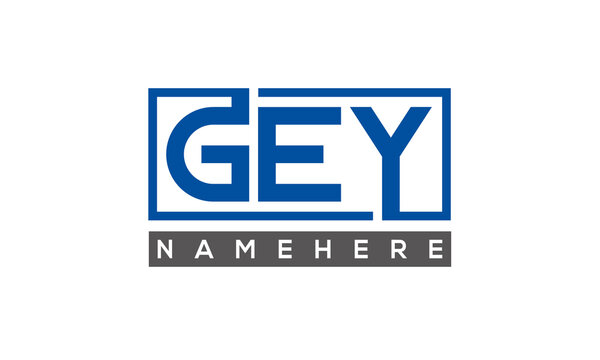 GEY creative three letters logo	