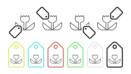 Macro shooting vector icon in tag set illustration for ui and ux, website or mobile application