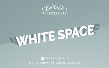 Fototapeta na wymiar White Space Editable Text Effect