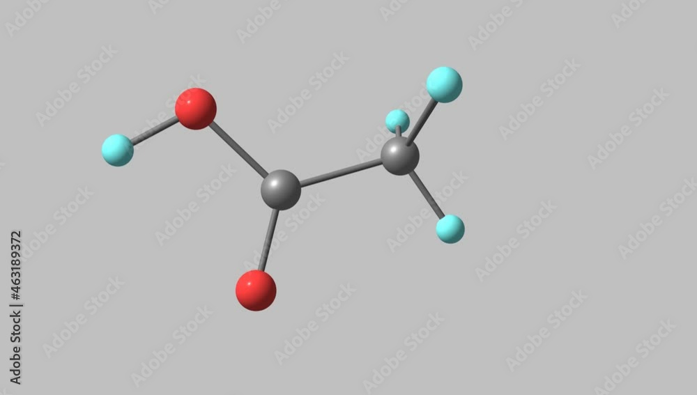 Canvas Prints Acetic acid molecule rotating video Full HD