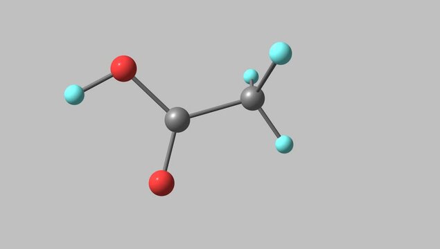 Acetic acid molecule rotating video Full HD