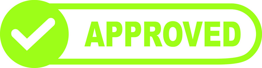 Approved and Rejected. Approved or Certified Icon. Green Approval Sign Vector with Check Mark. 