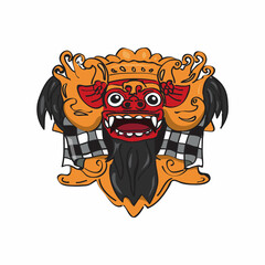 Traditional balinese barong mask