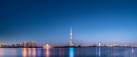 Fototapeta premium Scenery of Linyi City, Shandong, China