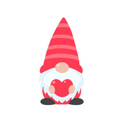Christmas gnome. A little gnome wearing a red woolen hat. celebrate on christmas