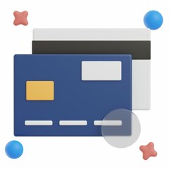 3D Debit Card - Ecommerce Illustration or Icon Pack