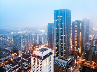 Aerial photography of modern urban architectural landscape of Suzhou