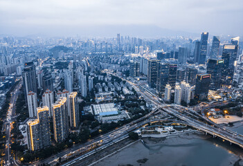 Cityscape of Fuzhou City, Fujian Province, China