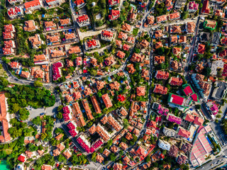 Fototapeta premium Aerial photography of the architectural landscape of Qingdao's old city