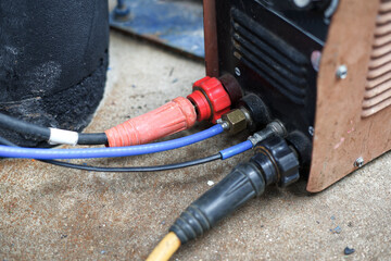 Connection point for the welding cabinet