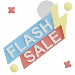 3D Flash Sale - Ecommerce Illustration or Icon Pack