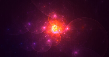 Fototapeta premium 3D rendering abstract multicolor fractal light background