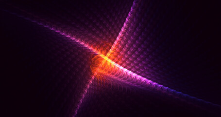 3D rendering abstract multicolor fractal light background