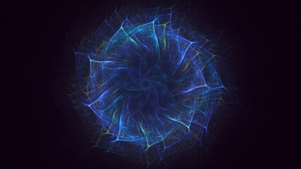 3D rendering abstract round light background