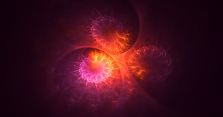 Fototapeta premium 3D rendering abstract multicolor fractal light background