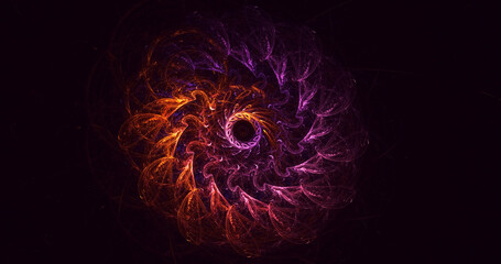 3D rendering abstract mandala fractal background