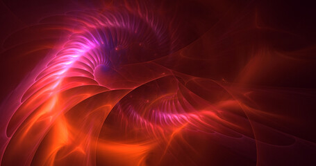 3D rendering abstract multicolor fractal light background
