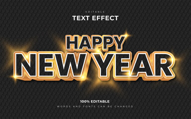 Happy  new year 2022 editable text effects style