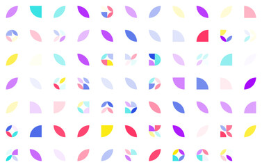 Colorful abstract geometric pattern, seamless bauhaus style design, graphic modern pattern, repeating geometric pattern, modern style vector illustration