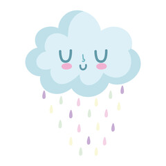 cute cloud and rain