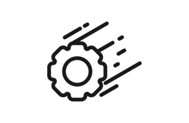 Gear Comet Icon Design Vector