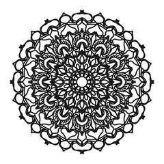 Vector round abstract circle. Mandala style