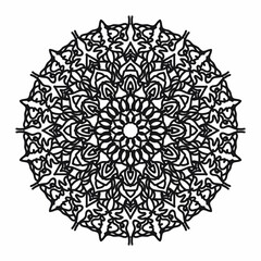 Vector round abstract circle. Mandala style