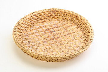 Natural wicker tableware for serving