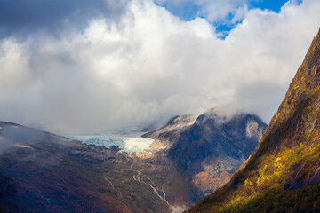 Glacier in Norway. Bøyabreen in Fjaerland.