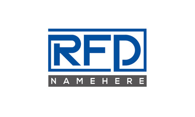 RFD creative three letters logo