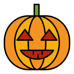 Filled outline icon for pumpkin.