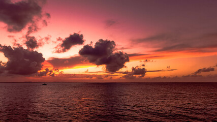 Sunset in the sea 