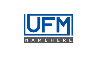 UFM creative three letters logo