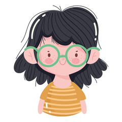 little girl with eyeglasses