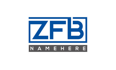 ZFB creative three letters logo