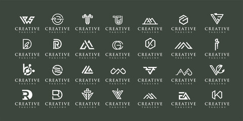 Logo collection of a-z monogram logo design templates.
