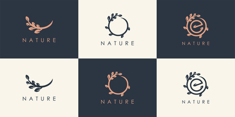Set of abstract nature logo inspiration