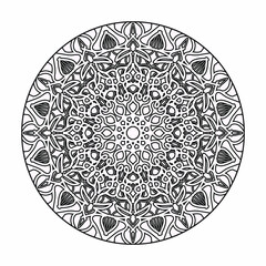 Vector round abstract circle. Luxury Mandala style.