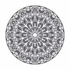 Vector round abstract circle. Luxury Mandala style.