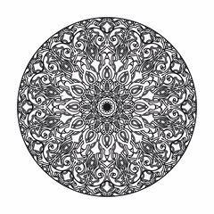 Vector round abstract circle. Luxury Mandala style.