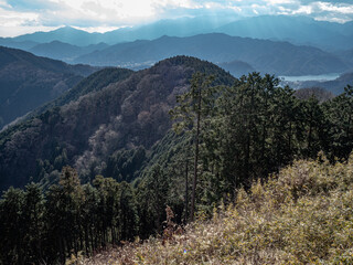 hiking in the mountains