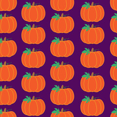 Halloween pumpkin seamless patterns for textile, fabric.