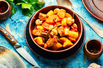 Ragout with meat and vegetables