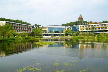 Fototapeta premium Park and lakeside resort, Chongqing, China