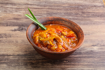 Meat goulash with vegetables
