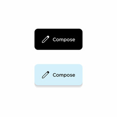 Compose Button Icon Vector Isolated on White Background