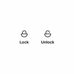 Lock and Unlock Icon Vector. Padlock Symbol UI Design