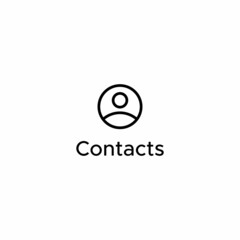 Contact Logo Icon Vector in Line Style