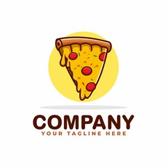 pizza with melted cheese logo